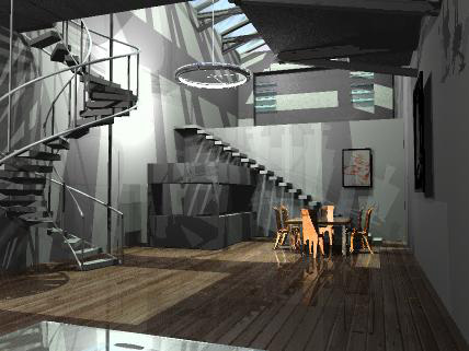 Beach House Interior on 3d Concept Visualization