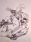 comic wolverine & Omega illustration