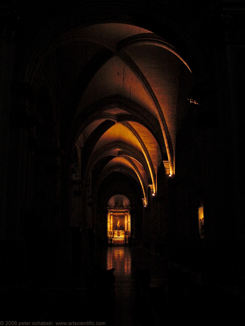 dark cathedral interior