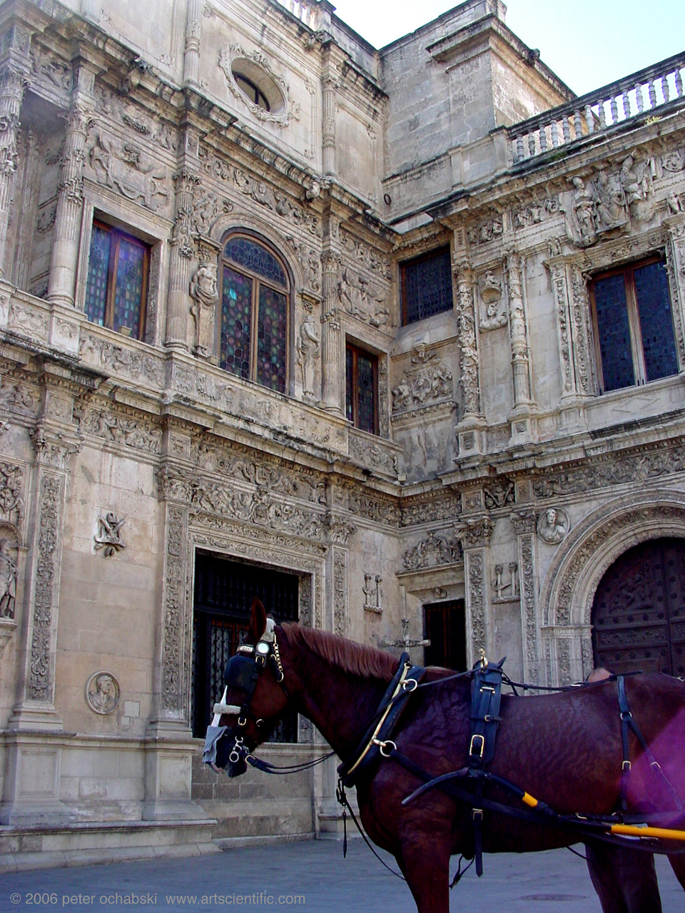 sevilla building and horse
